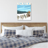 Toile Scène de traînée de chien - Katmai, Alaska (Insitu(Chambre))