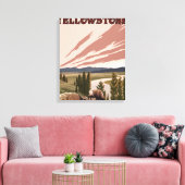 Toile Scène de YellowstoneBison (Insitu(Salon))