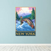 Toile Scène des pêcheurs de New York (Insitu (Plancher de Bois))