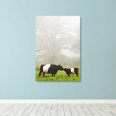 Toile Scène désagréable de la vache galloway ceinturée q (Insitu (Plancher de Bois))