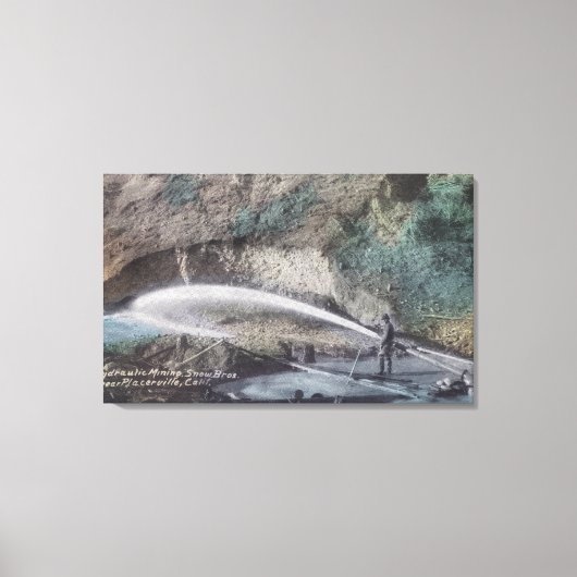 Toile Scène d'exploitation hydraulique Placerville, CA (Recto)