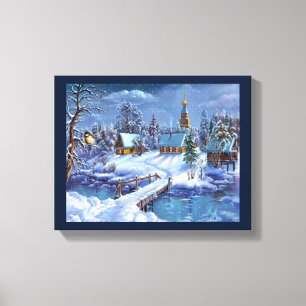 Toile Scène d'hiver Canvas Wall Art