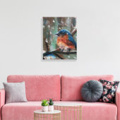Toile Scène d'hiver des oiseaux de l'Est du Bluebird Son (Insitu(Salon))