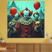 Toile Scène d'horreur de clown déplaisant (Insitu(Salon))