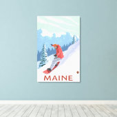 Toile Scène du MaineSnowboarder (Insitu (Plancher de Bois))