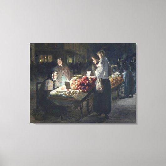 Toile Scène du marché nocturne (Recto)