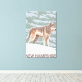 Toile Scène du New HampshireWolf (Insitu (Plancher de Bois))