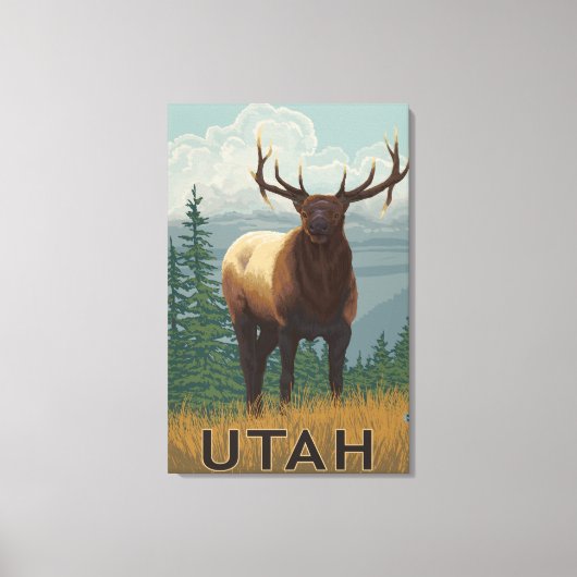 Toile Scène Elk Utah (Recto)