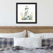 Toile Scène florale de phare en patchwork côtier (Insitu(Chambre))