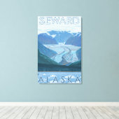 Toile Scène glaciaire - Seward, Alaska (Insitu (Plancher de Bois))