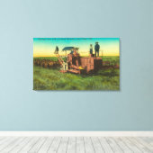 Toile Scène hivernale de Shaver Lake Shaver Lake, CA (Insitu (Plancher de Bois))