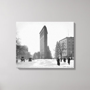 Toile Scène hivernale du Flatiron Building, 1905