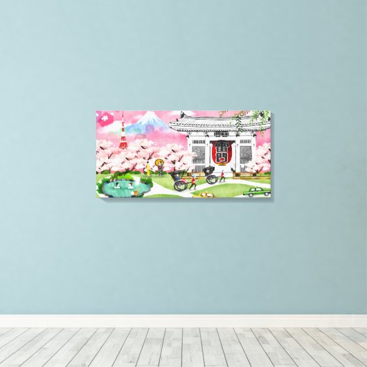 Toile Scène japonaise (Insitu (Plancher de Bois))