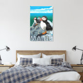 Toile Scène MainePuffins (Insitu(Chambre))