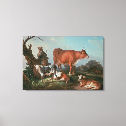 Toile Scène pastorale à la vache (Recto)