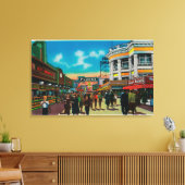 Toile Scène quotidienne sur le Pike, Long Beach (Insitu(Salon))