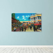 Toile Scène quotidienne sur le Pike, Long Beach (Insitu (Plancher de Bois))