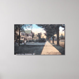 Toile Scène résidentielle sur la commande de rive