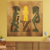 Toile scène rituel de la gravure de roche (Insitu(Salon))