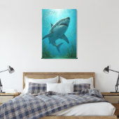 Toile Scène sous-marine de requin et de petits poissons (Insitu(Chambre))