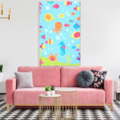 Toile Scène sous-marine mignonne (Insitu(Salon))