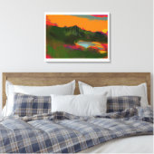 Toile Scène tropicale du coucher de soleil d'été (Insitu(Chambre))