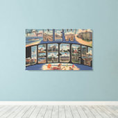 Toile Scènes de grandes lettres du New JerseyNew Jersey (Insitu (Plancher de Bois))