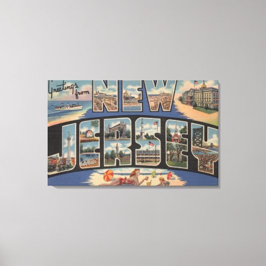 Toile Scènes de grandes lettres du New JerseyNew Jersey (Recto)