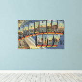 Toile Scènes de grandes lettres - Morehead City, NC (Insitu (Plancher de Bois))
