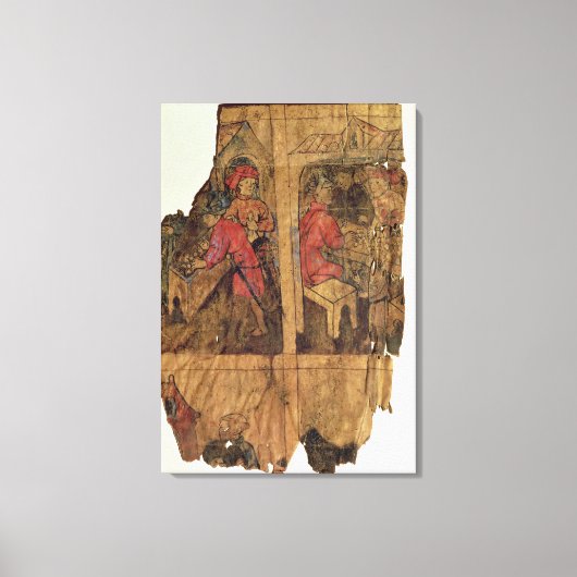 Toile Scènes d'opérations bancaires, page d'un manuel, (Recto)