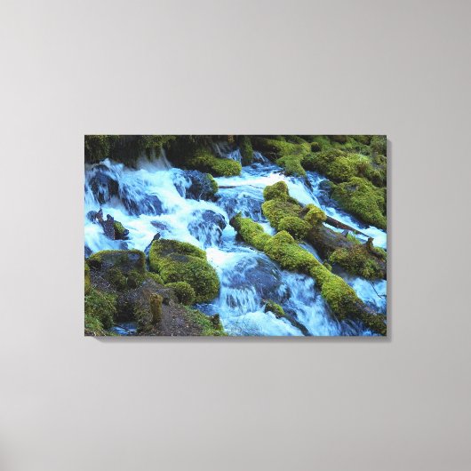 Toile Scenic Forest Waterfall Landscape (Recto)