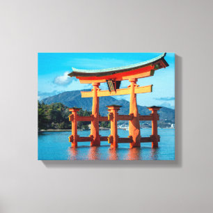 Toile Scenic landscape with Japanese Torii Gate
