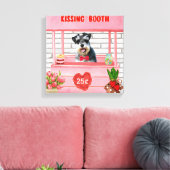 Toile Schnauzer Chien Valentine's Day Kissing Booth (Insitu(Salon))