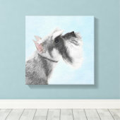 Toile Schnauzer (Giant, Standard) Peinture - Chien Art (Insitu (Plancher de Bois))
