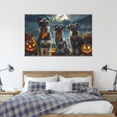 Toile Schnauzer Halloween Éffrayant (Insitu(Chambre))