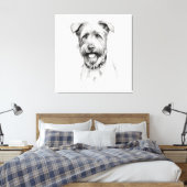Toile Schnauzer - Portrait croisé crayon (Insitu(Chambre))