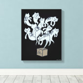 Toile Schrödinger Cat 9 Vies (Insitu (Plancher de Bois))