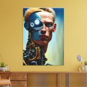 Toile Science-fiction futuriste Cyborg Man Wall Art (Insitu(Salon))