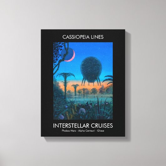 Toile Science-fiction Interstellar Cruises Caspar Lines (Recto)