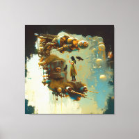 SciFi Abstrait Cat Raven Occult Dark Witchy AI Art