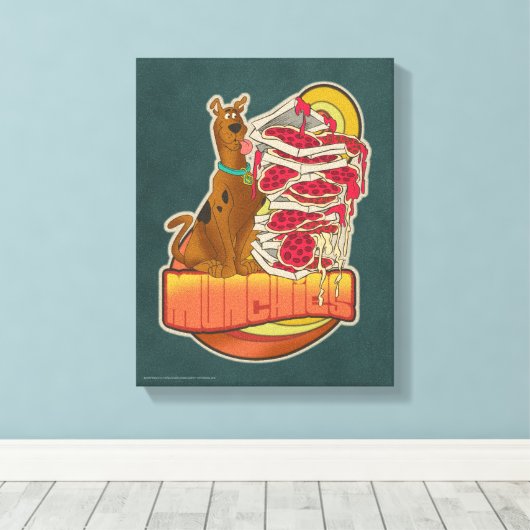 Toile Scooby-Doo | Pile de Pizza "Munchies" Graphique (Insitu (Plancher de Bois))
