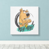 Toile Scooby-Doo "Ruh Roh !" Croquis de marqueur (Insitu (Plancher de Bois))