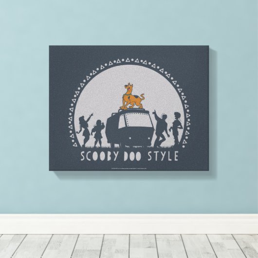 Toile Scooby Doo Style Tribal Van Silhouette (Insitu (Plancher de Bois))