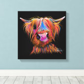 Toile SCoTTiSH HigHLaND CoW ' BRuCE ' par SHiRLeY Mac (Insitu (Plancher de Bois))