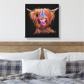 Toile SCoTTiSH HigHLaND CoW ' BRuCE ' par SHiRLeY Mac (Insitu(Chambre))