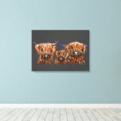 Toile Scottish Highland Vows ' Les Tangerines sur Grey ' (Insitu (Plancher de Bois))