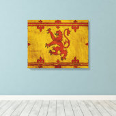 Toile Scottish Rampant Lion Canvas (Insitu (Plancher de Bois))