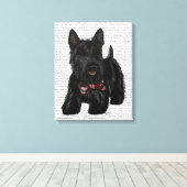 Toile Scottish Terrier et Bow (Insitu (Plancher de Bois))