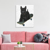 Toile Scottish Terrier et Skateboard (Insitu(Salon))