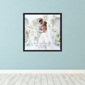 Toile Script de photo de mariage de M. et Mme (Insitu (Plancher de Bois))